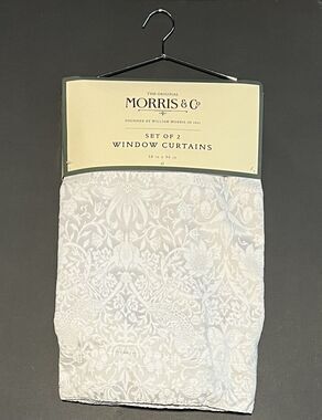 William Morris & Co Strawberry Thief Window Curtains Panels Set 38 X 96”